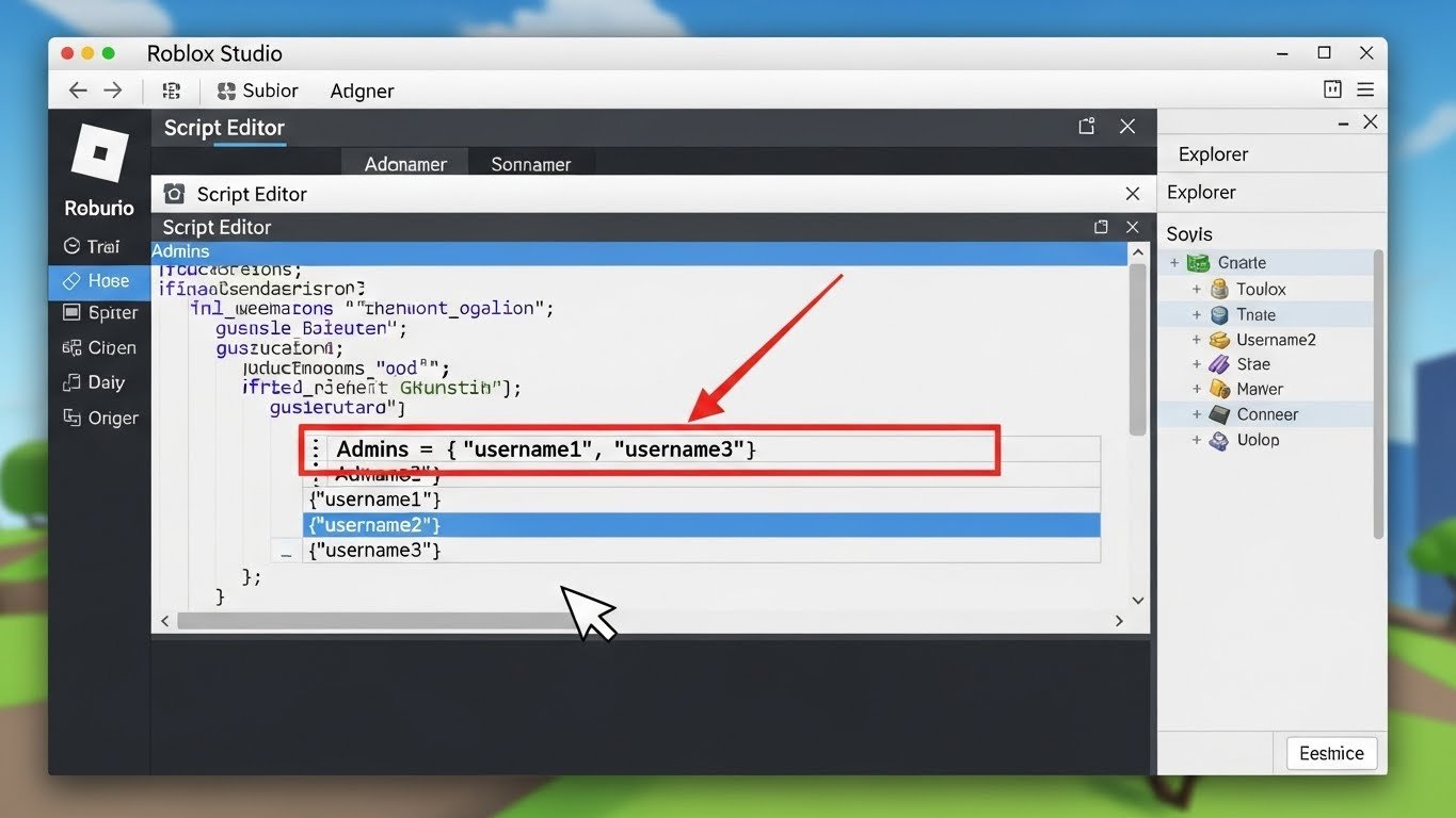 How to make multiple admins on a Roblox game