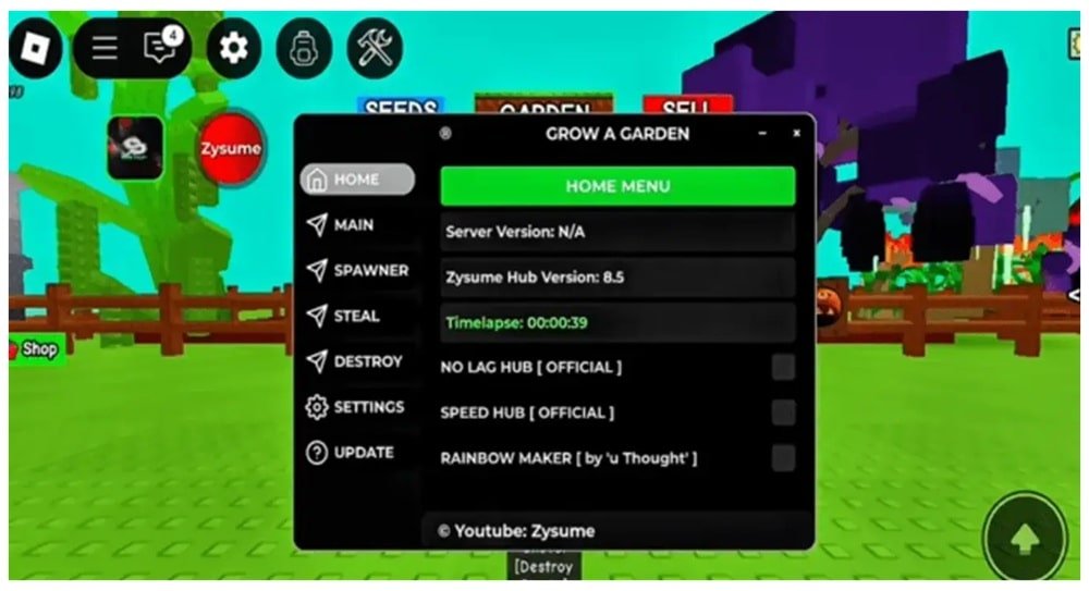 Zysume Script Grow a Garden No Key