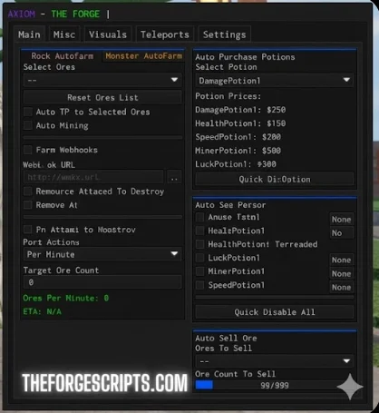 Axiom Hub Script The Forge Beta