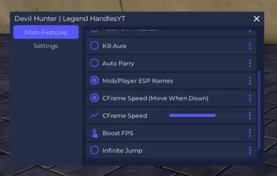Devil Hunter Scripts (UPD) – Auto Mission, ESP, Kill Aura & Auto Parry & More