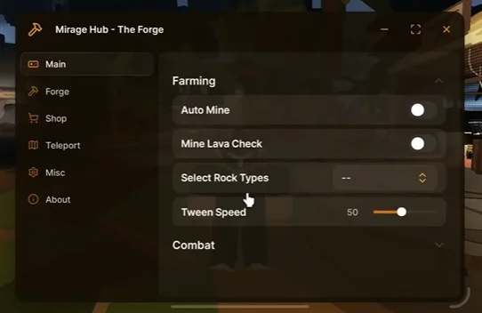 Mirage Hub Script The Forge BETA