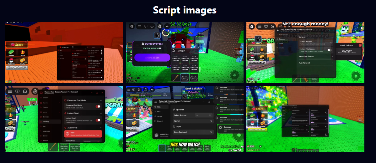 Escape Tsunami For Brainrots Scripts [No Key] OFFICIAL
